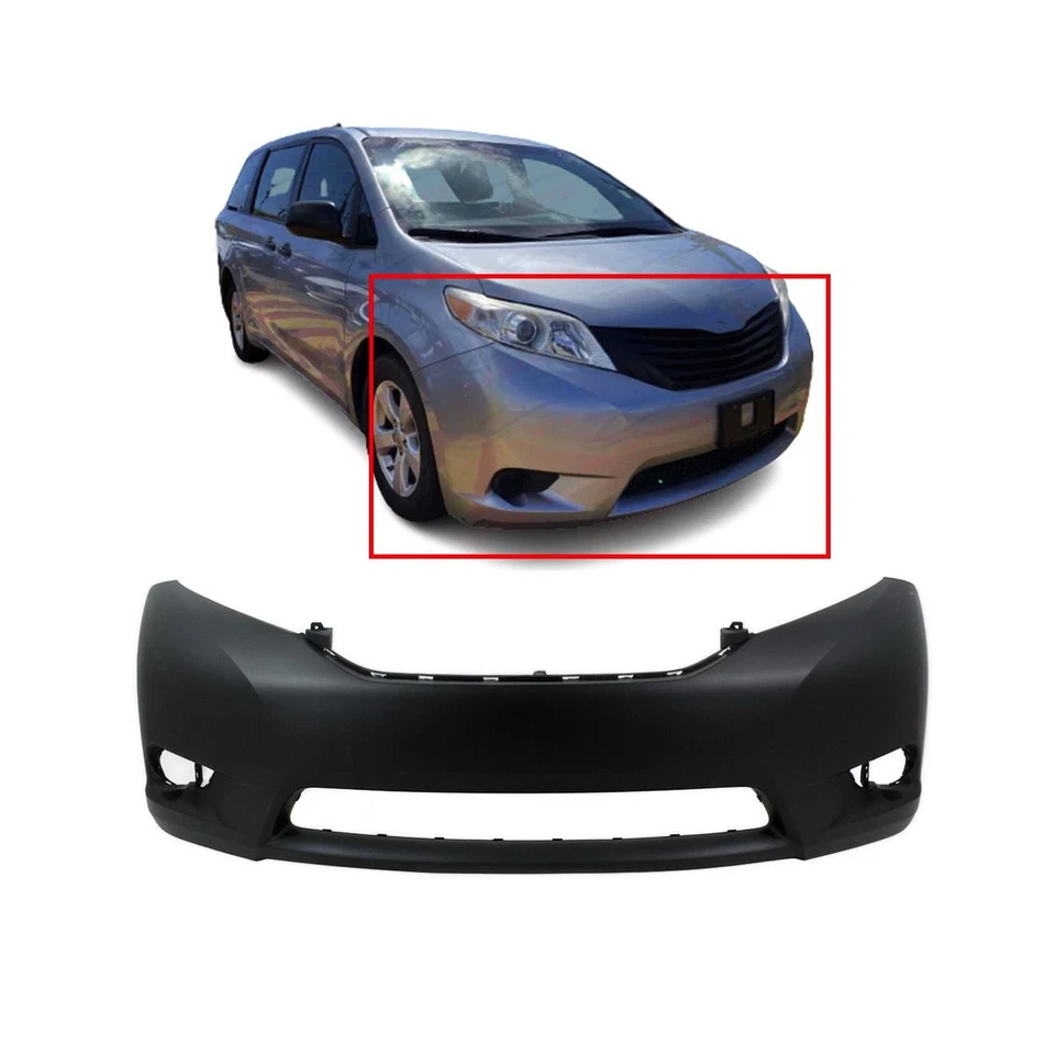 Primer Bumper Fascia 替换件适用于 2011 - 2017 丰田 Sienna 11 - 17 前底漆 — 第 1/4 张图片