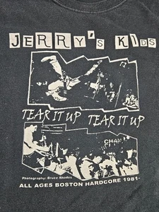 Vintage JERRY'S KIDS "Tear It Up" Boston Punk Hardcore Band T-Shirt, Größe L - Bild 1 von 9