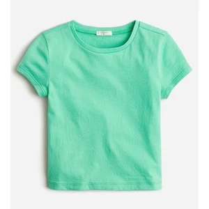 Crewcuts Shrunken Vintage Jersey Greenish Blue Short Sleeve Tshirt US Girls M - Picture 1 of 5