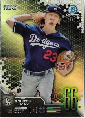2019 Bowman Baseball Bowman Scouts Top 100 #BTP-66 Dustin May  MINT CARD - Image 1 of 2