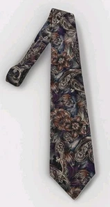 "Corbata de Mickey Mouse floral 100 % seda vintage originales de Disney para hombre EE. UU. 56""" - Imagen 1 de 10