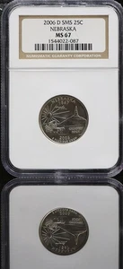 2006 D Washington Quarter Nebraska State NGC MS67 ~FREE SHIPPING - Picture 1 of 4