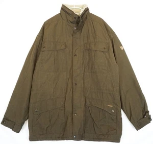 Giacca parka uomo vintage Fjallraven G1000 marrone shearling full zip taglia 2XL - Foto 1 di 9