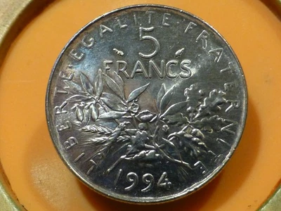 5 FRANCS - SEMEUSE - 1994 (DAUPHIN) - TRES RARE en QUALITE SPL ! - Photo 1/2