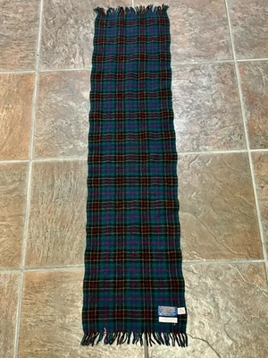 Bufanda Pendelton Vintage Azul Cuadros 46"X11" BRODIE DE CAZA TARTÁN Lana Flecos EE. UU. Foto 1 de 4