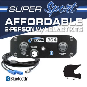 2 Person Super Sport 364 Communication Intercom System w/ Helmet Kits In Car Com - Afbeelding 1 van 5
