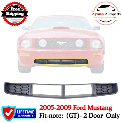 For 2005-2009 Ford Mustang Front Bumper Lower Grille Textured Gray Plastic Foto 1 de 4