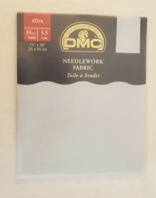 DMC Needlework Fabric Color #800 Lt Blue Aida 14 Count 14" X 18" NEW - Image 1 of 2