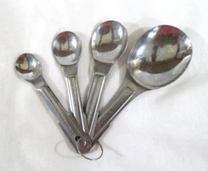 Set of 4 Stainless Steel Measuring Spoons - Picture 1 of 14
