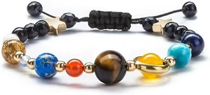 7 Chakra Crystal Beaded Bracelet-Solar System Natural Stone Bracelet - Picture 1 of 4