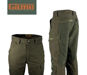 Game Hawk Trousers Canvas Cordura Waterproof Hunting Shooting country - Picture 1 of 3