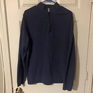 Peter Millar Men’s XL Blue Crown Comfort 1/4 Zip Pullover Cotton Modal Jacket - Picture 1 of 10