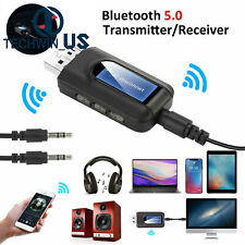 Bluetooth 5.0 Transmitter Receiver 2 IN 1 Wireless Audio 3.5mm USB Aux Adapter