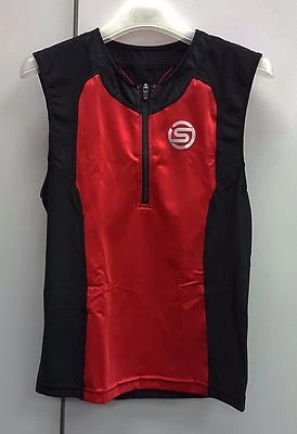 Top Skins TRI 400 Triatlón Para Hombre Compresión Tri Sin Mangas Rojo Negro Talla S Foto 1 de 4