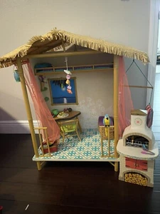 American Girl Doll Lea's Rainforest Tree House Hut Tropical Retired 2016 Tiki - Picture 1 of 6