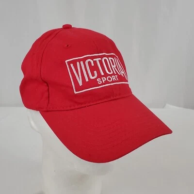 Victoria's Secret Cap Hat Victoria Sport Embroidered Red Cotton Twill Adjustable — 第 1/4 张图片