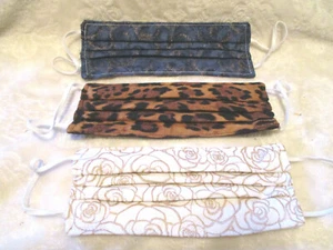 NEW~Face-masks~3 qty.~Handmade~Classy Style~Adult One Size - Picture 1 of 8