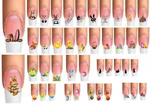 Envolturas tatuajes de uñas PASCUA conejo de Pascua conejo conejo pollito oveja cordero mezcla - Imagen 1 de 35