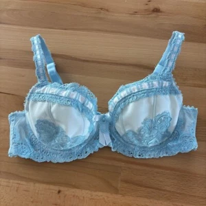 Rigby & Peller Women’s Bra 34B Blue Lace Musk Half Cup Balcony Bra - Picture 1 of 8