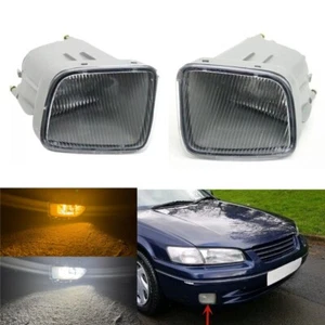 Par de faros antiniebla delanteros LED ámbar con blanco funcionando para Toyota Camry 1997-1999 - Imagen 1 de 8