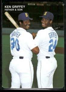 1991 Mother's Cookies Ken Griffey #4 Ken Griffey Jr. / Ken Griffey Sr. - Picture 1 of 2