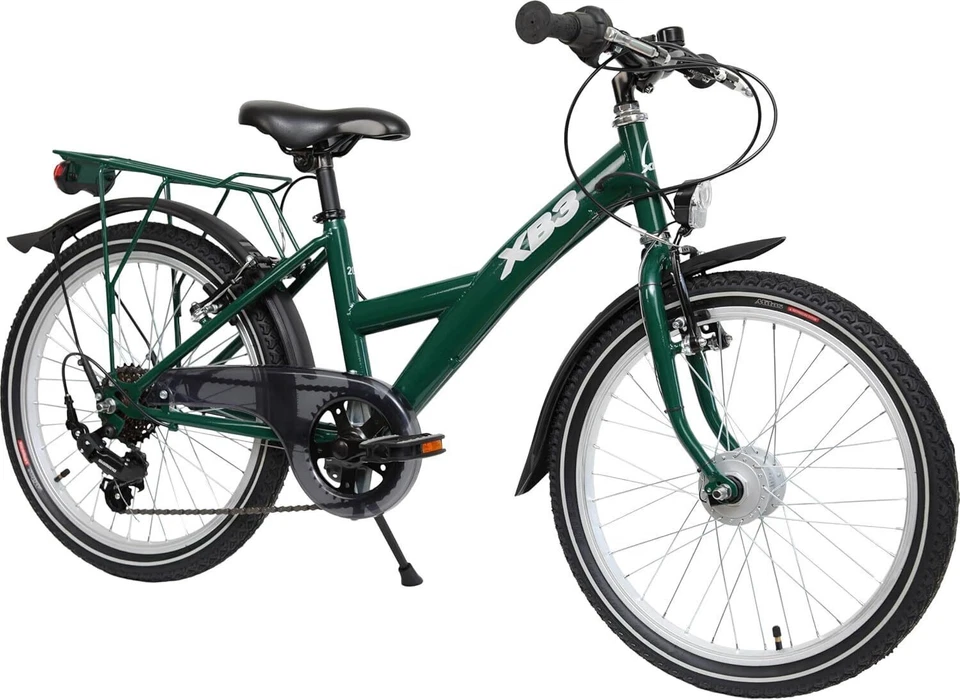 XB3 20 Zoll Fahrrad Kinderfahrrad Nabendynamo Licht 6 Gang Grün - Bild 1 von 1