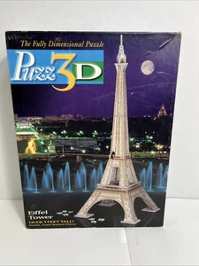 Puzzle 3D Eiffelturm 703 Teile Puzzle 1995 Milton Bradley Puzz3D 3 Fuß hoch - Bild 1 von 9