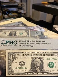๐ 2009 FRN Richmond $1 dollar Fr# 1934-L PMG 66 EPQ - Picture 1 of 5