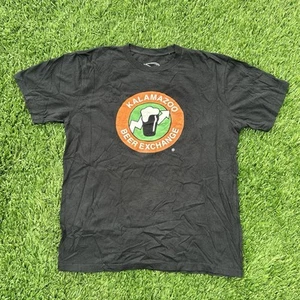 Kalamazoo Beer Exchange Bar Michigan Black Logo Graphic Tee T-Shirt Large L - Picture 1 of 4