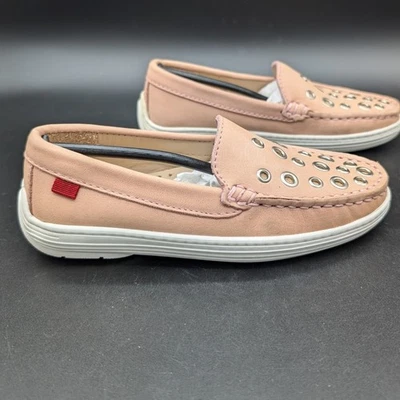 Мокасины Marc Joseph для девочек 12 розовые румяна Nobuck Mott St кожаные туфли без шнурков - Изображение 1 из 4