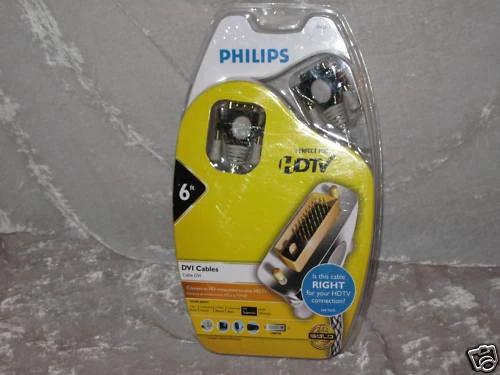 Cabo Philips DVI 6 pés HDTV Home Theater ouro 24K NOVO - Imagem 1 de 1