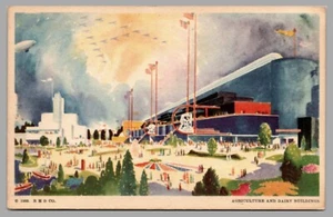 Century of Progress 1933 Chicago World's Fair Agriculture Dairy Bldgs. Postcard - Picture 1 of 2