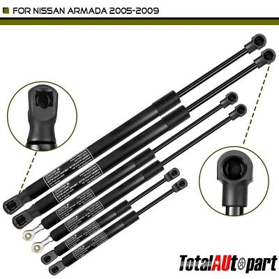 6x puntales de elevación de capó y puerta trasera y ventana para Nissan Armada 2002-2009 SUV Foto 1 de 4