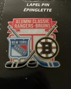 NY RANGERS ALUMNI CLASSIC PIN VS BOSTON BRUINS MSG GIUDICE LEETCH MATTEAU - Foto 1 di 3
