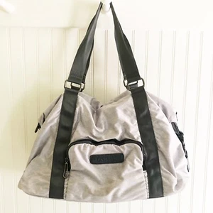Fabletics Gym Duffel Bag Heather Gray Zipper School Sports - Picture 1 of 6
