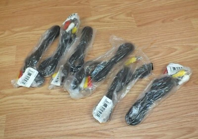 Lot of 6 AV Audio/Video TV Composite Cables FOR Nintendo 64 N64 SNES GameCube  - Image 1 of 4