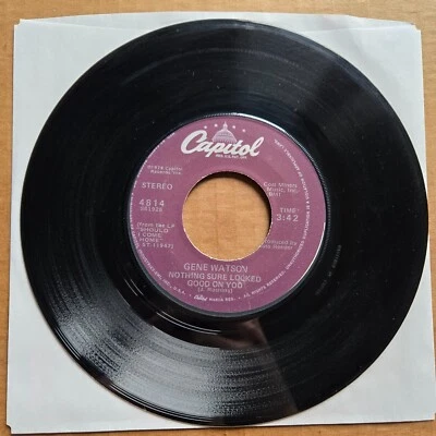 GENE WATSON Nothing Sure Looked Good On You 45 7" Record Vinyl Records - Image 1 of 2