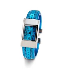 Ladies Turquoise Dial Sequin Silver Tone Bracelet Watch-d2927siltrq