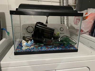 Tanque de acuario Aqueon estándar de vidrio de 20 galones de largo, borde negro Foto 1 de 4