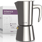 Intenca Stovetop Espresso Maker - Luxurious, Stainless Steel Italian Coffee Make