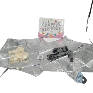 Happy Birthday Luftballons Set Folienballon Banner Wimpel Chrom Konfetti Ballons  - Bild 1 von 11