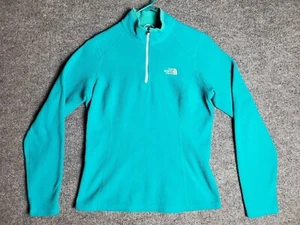 The North Face Damen Small 1/4 Zip Türkis Pullover Fleecepullover A2 - Bild 1 von 8