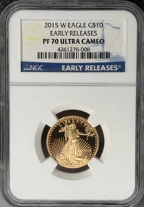 2015-W $10 Proof 1/4 Oz Gold Eagle Early Releases NGC PF 70 Ultra Cameo - Picture 1 of 4
