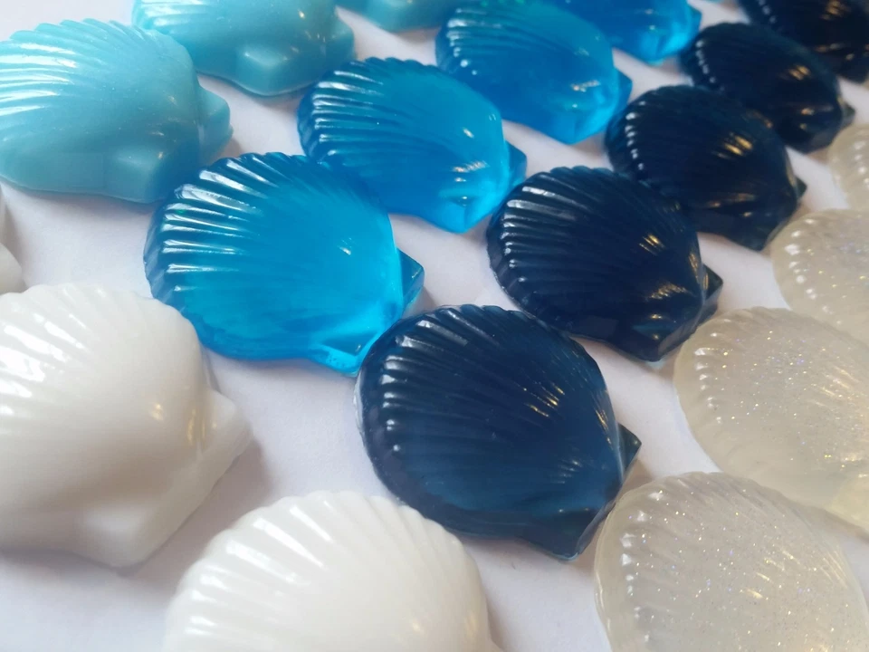 Seashell Ducha Nupcial Fiesta Favores Náutica Playa Boda Hecho a Medida 50 Jabones Foto 1 de 4