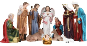 Colorful Christmas Nativity  11 Pcs Scene  12" Nacimiento Para Navidad - Picture 1 of 13