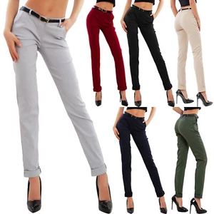 Pantaloni donna classici eleganti tasche vita bassa cintura TOOCOOL AS-28251 - Imagen 1 de 59