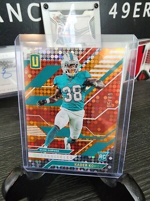 2022 Panini Unparalleled Kader Kohou Dolphins Rookie UNP-36 SP Orange Disco /49 - Image 1 of 2