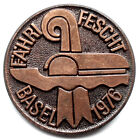 SWITZERLAND, BASEL 1976 FAHRI FESCHT Pin Badge Medal 36mm C74