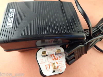 UK-plug 220V PEDAL FOOT CONTROL Singer Viking Juki Pfaff Simplicity #001352109 - Image 1 of 4