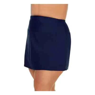 Island Escape Plus Size 16W Tummy Control Attached Brief Swim Skirt - Image 1 of 2